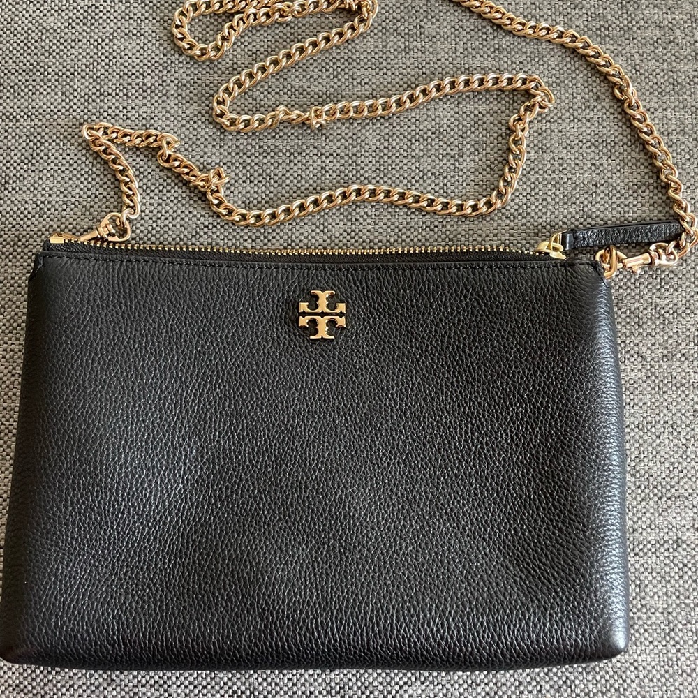Tory Burch Kira Black Crossbody Please see pic for sizing thnx🙂